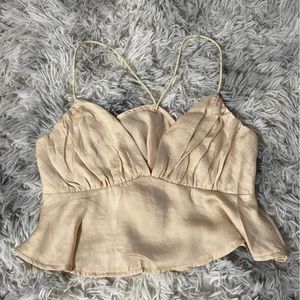 Shein beige satin top